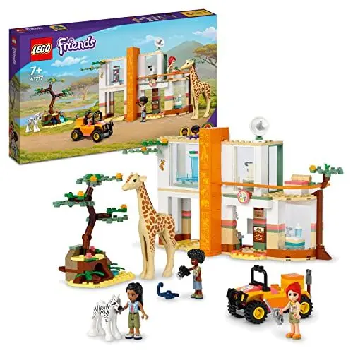 Produktbild: LEGO 41717 Friends Mias Tierrettungsmission mit Tierfiguren Zebra und Giraffe und 3 Mini-Puppen, Spielzeug für Kinder ab 7 Jahre