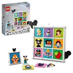 Produktbild: LEGO 43221 | Disney 100 Jahre Disney Zeichentrickikonen, Bastelset und DIY Set als Wandkunst und Schlafzimmer Accessoires, mit Mickey Maus und Co.