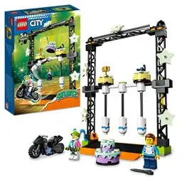 Produktbild: LEGO 60341 City Stuntz Umstoß-Challenge Set, inkl. Motorrad und Stunt Racer Minifigur, Action-Spielzeug, Geschenk Set für Kinder ab 5 Jahren