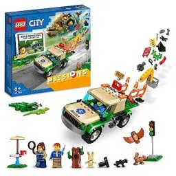 Produktbild: LEGO 60353 City Tierrettungsmissionen, Interaktives Digitales Abenteurspielset Mit Pickup, 3 Minifiguren Und Tierfiguren, Spielzeug Ab 6 Jahre Für Mädchen Und Jungen