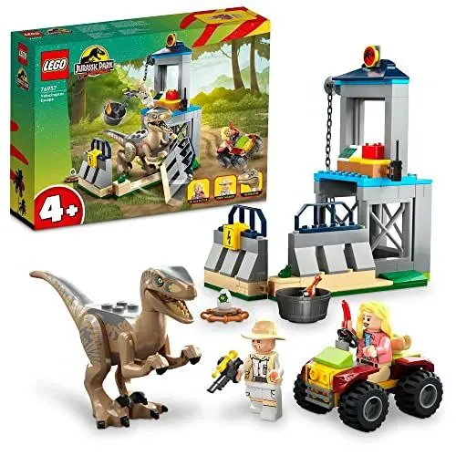 Produktbild: LEGO 76957 Jurassic Park Flucht des Velociraptors, Dinosaurierspielzeug und Buggy-Auto zum Sammeln für Kinder ab 5 Jahren