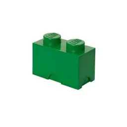 Produktbild: LEGO Aufbewahrungsstein, 2 Noppen, Stapelbare Aufbewahrungsbox, 2,6 l, grün