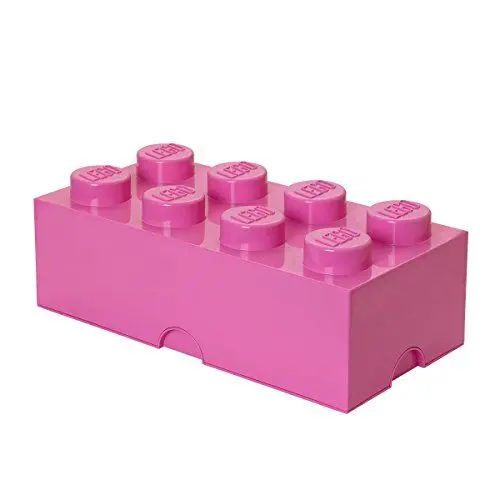 Produktbild: LEGO Aufbewahrungsstein, 8 Noppen, Stapelbare Aufbewahrungsbox, 12 l, rosa
