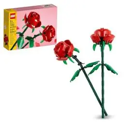 Produktbild: LEGO Creator Rosen, künstliche Blumen-Set, kompatibel mit Blumensträußen als Kinderzimmer- oder Schreibtisch-Deko, Valentinstag-Geschenk für Mädchen, Jungen, Sie und Ihn 40460
