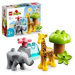 Produktbild: LEGO 10971 DUPLO Wilde Tiere Afrikas, Lernspielzeug für Jungen und Mädchen ab 2 Jahre, Spielzeug-Set für Kleinkinder mit Tierfiguren und Spielmatte