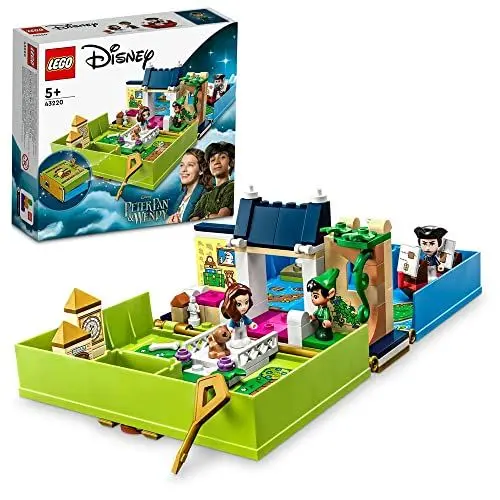 Produktbild: LEGO Disney Classic Peter Pan & Wendy – Märchenbuch-Abenteuer Spielzeug-Set, tragbares Spielset mit Micro-Puppen und Piratenschiff, Reise-Spielzeug für Kinder ab 5 Jahren 43220