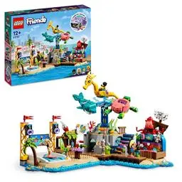 Produktbild: LEGO 41737 Friends Strand-Erlebnispark, Kirmes-Set mit Technic-Elementen, Delfin, Schildkröte und Seepferdchen Karussell, fortgeschrittenes, technisches Bau-Spielzeug für Kinder ab 12 Jahren, Teenager
