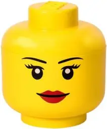 Produktbild: LEGO Girl Aufbewahrung Kopf, gelb, 24 x 24 x 27 cm