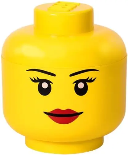 Produktbild: LEGO Girl Aufbewahrung Kopf, gelb, 24 x 24 x 27 cm
