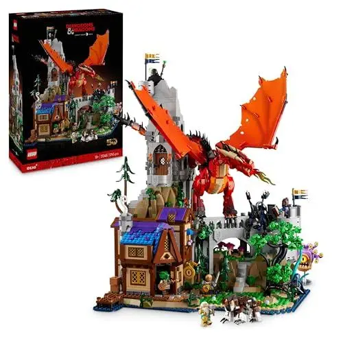 Produktbild: LEGO Ideas Dungeons & Dragons: Die Sage vom Roten Drachen, Bauset für Erwachsene, Dungeons and Dragons Geschenkideen für Fans, Fantasy-Bauset, kreative Aktivität 21348