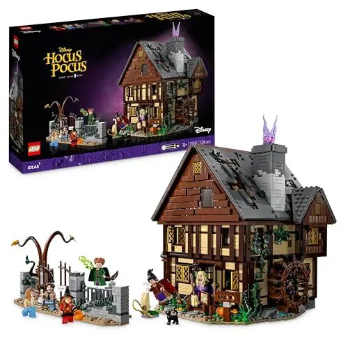 Produktbild: LEGO Ideas Hocus Pocus: Das Hexenhaus der Sanderson-Schwestern Set, Bausatz zum Sammeln für Erwachsene mit Haus, 6 Minifiguren und Zubehör, Frauen und Männer 21341