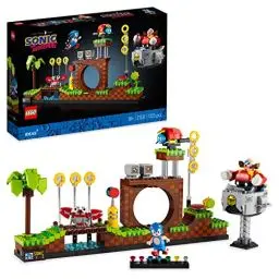 Produktbild: LEGO Ideas 21331 Sonic The Hedgehog – Green Hill Zone Set mit Dr. Eggmann, Egg-Mobil und weiteren Figuren, Geschenkidee für Erwachsene