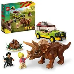 Produktbild: LEGO 76959 Jurassic Park Triceratops-Forschung, Dinosaurier Spielzeug mit Figur und Auto zum Sammeln zum 30. Jubiläum