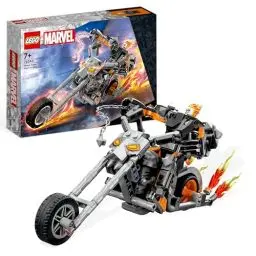 Produktbild: LEGO 76245 Marvel Ghost Rider mit Mech & Bike, Superhelden Motorrad Spielzeug zum Bauen mit Kette und Action-Figur, Geschenk für Kinder ab 7 Jahren