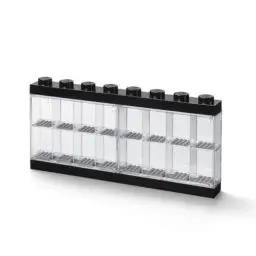 Produktbild: LEGO Minifiguren-Schaukasten für 16 Minifiguren, Stapelbare Wand- oder Tischbox, schwarz