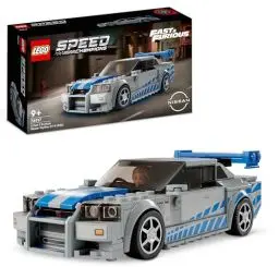 Produktbild: LEGO Speed Champions 2 Fast 2 Furious Nissan Skyline GT-R (R34) Rennwagen Spielzeug zum Bauen, 2023 Modell Auto-Bausatz mit Brian O'Conner Figur 76917