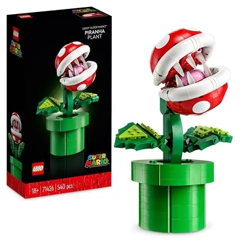Produktbild: LEGO Super Mario 71426 Plante Piranha, Figurine Articulée avec Tube et 2 Pieces, Maquette pour Adultes, Idée Cadeau