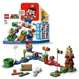Produktbild: LEGO Super Mario Abenteuer mit Mario – Starterset, interaktive Figur und BAU-Spielzeug, mit Gumba und Bowser Jr.-Figuren, sammelbares Geschenk für Kinder, Mädchen und Jungen ab 6 Jahren 71360