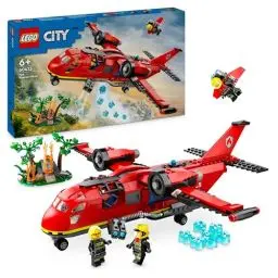 Produktbild: Lego City Löschflugzeug, Feuerwehr-Set mit Flugzeug-Spielzeug für Kinder, Bauset mit 3 Feuerwehrmann-Figuren und Brandkulisse, tolle Geschenk-Idee für Jungen und Mädchen ab 6 Jahren 60413
