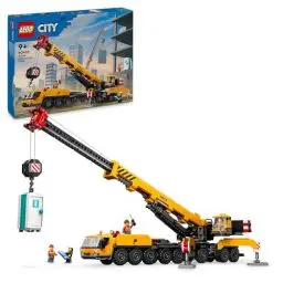Produktbild: Lego City Mobiler Baukran, Bauspielzeug für Jungen und Mädchen, Geschenk für kreative Kinder, ausfahrbarer Langer Ausleger, 4 Bauarbeiter-Minifiguren für Rollenspiele 60409