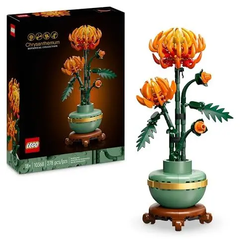 Produktbild: Lego Icons Chrysantheme, kreatives Bauset für Erwachsene, Pflegeleichte Spielzeug-Pflanze zum Verschenken, Blumendeko aus der Botanik Kollektion, entspannende Aktivität 10368