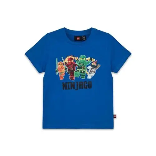 Produktbild: Lego Ninjago T-Shirt für Kinder | Kurzarm | T-Shirt für Jungen | 100% weicher Baumwolle |116 | Blau