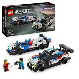 Produktbild: Lego Speed Champions BMW M4 GT3 & BMW M Hybrid V8 Rennwagen Auto Spielzeug mit 2 baubaren Modellautos und 2 Rennfahrer-Minifiguren, Geschenk für Jungs, Mädchen ab 9 Jahren, Modellauto 76922