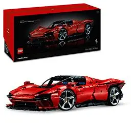Produktbild: LEGO Technic Ferrari Daytona SP3 Modellauto-Bausatz im Maßstab 1:8, roter Super-Sportwagen, erweitertes Auto-Modell Sammlerstück, Ultimate Car Concept 42143