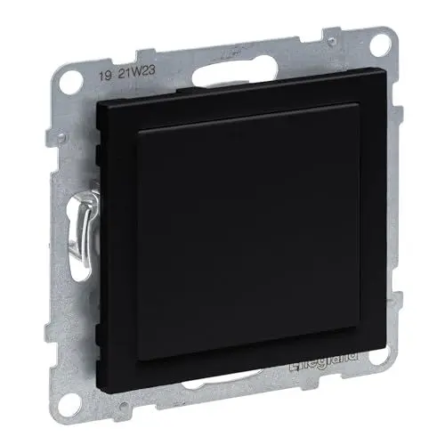 Produktbild: LEGRAND, SEANO Blindabdeckung zur Verwendung von Einsätzen des Schalterprogramms Mosaic, Mosaic-Adapter, Abdeckplatte, Schalterblende, Farbe: Schwarz lackiert, 765801