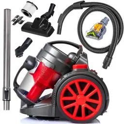 Produktbild: LEHMANN LHOCV-7018 Zyklon Staubsauger beutellos | Bodenstaubsauger mit Zyklontechnologie | Zylinder-Staubsauger mit Düsensatz | Hochleistungskraft 4000 Watt, HEPA-Filter, 1,8 L