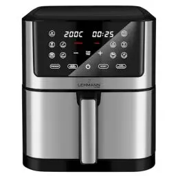 Produktbild: LEHMANN LHODF-1880 Heißluftfritteuse XXL 8L, 1800 W, 8-in-1 Air Fryer mit 10 Programmen, bis 200°C, Fritteuse ohne Öl mit Air Fry Technologie – Grillen, Backen, Gären, Dehydrieren