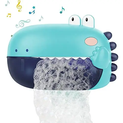 Produktbild: Lehoo Castle Badespielzeug Baby ab 1 Jahr, Dinosaurier Bubble Badewannenspielzeug mit Musik, Seifenblasen Maschinen für Jungen und Mädchen