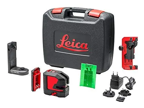 Produktbild: Leica Lino L2G – Kreuzlinienlaser mit Li-Ion Akku, Ladegerät, innovativem magnetischen Adapter und Wandhalterung im Koffer (grüner Laser, Arbeitsbereich: 35 m)