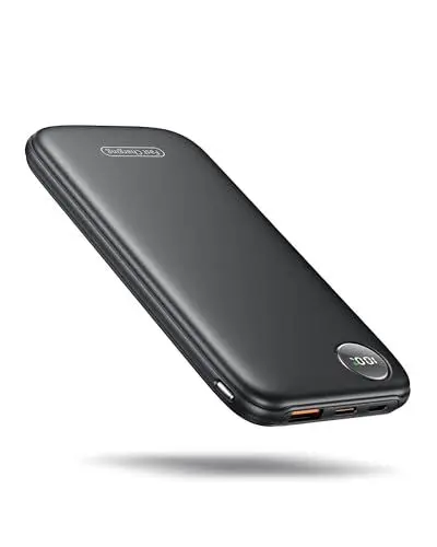 Produktbild: Ntaanoo Power Bank Schnellladefunktion 22,5W 4.5A, Leicht Powerbank 10000mAh, Slim Portable Charger USB C, Externe Handyakkus für iPhone 16 15 14 13 12 11 Samsung Android etc
