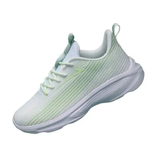 Produktbild: Leichte Schuhe Damen Casual Shoes Summer Fashion Hollow Breathable Flat Heel Soft Sole Casual Shoes Schuhe 70er J𝐚hre Damen (Green, 37)