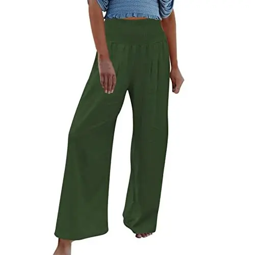 Produktbild: leichte Sommerhose Damen mit Gummizug 3/4 Damen Hautfarbe Weite Hose Damen elegant reha Hose Damen seitlich zu öffnen weiße Strumpfhose Damen Motorrad
