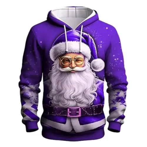 Produktbild: Leichtes Kapuzenshirt Hoodie Duenn Sweatpullover Herren Pullover Schlicht Herren Weihnachtspullover Mä 110 Leinenjacke Herren Sommer Funny Christmas Sweater Hoodie Maenner Sale