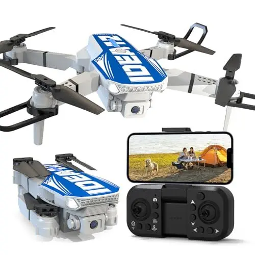Produktbild: LE-IDEA Mini Drohne mit Kamera 1080P, IDEA12 Drone With Optische Flusspositionierung, 270° Hindernisvermeidung, Headless Modus, Faltbar Quadcopter Drohne mit WiFi Übertragung für Erwachsene (Blau)