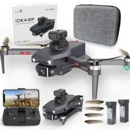 Produktbild: le-idea Bürstenlose Motordrohne mit 4K-Kamera, ESC-Kamera Professionelle Drohnen mit 360°-Hindernisvermeidungsfunktion, 5 GHz WiFi Drohne mit Kamera RC Quadcopter für Anfänger, 2 Batterien IDEA31P