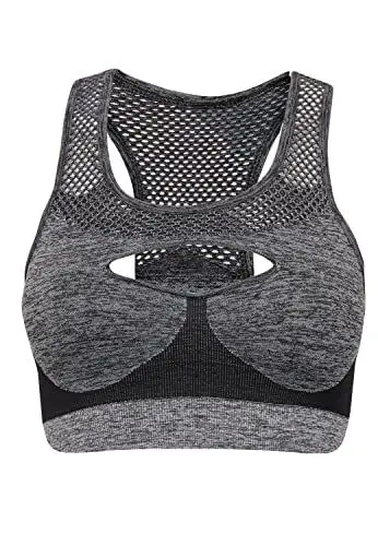 Produktbild: Leif Nelson Damen Seamless Sport BH Fitness Crop Top