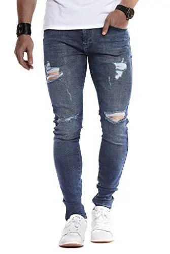 Produktbild: LEIF NELSON Herren Hose Jeans Stretch Jeanshose Chino Cargo Hose Jogger Freizeithose Denim Slim Fit LN9150BL·· W34L30, Dunkel Blau