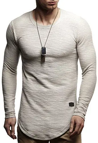 Produktbild: Leif Nelson Herren Pullover Rundhals-Ausschnitt Schwarzer Männer Longsleeve dünner Pulli Sweatshirt Langarmshirt Crew Neck Jungen Hoodie T-Shirt Langarm Oversize Signalgrau XX-Large