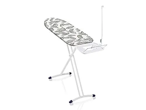 Produktbild: Leifheit Bügelbrett AirBoard Express L MAXX Solid, ideal für Dampfstationen, extragroßer Bügeltisch mit Baumwoll-Spezialbezug für bessere Dampfverteilung, Dampfbügelbrett, ultraleichte Bügelfläche