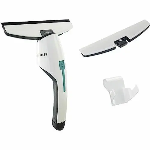 Produktbild: Leifheit Fenstersauger Nemo inkl. Wandhalterung und Baddüse, Badsauger mit wasserdichtem Gehäuse ideal für die Dusche, verwendbar bis zu 45 min, handlicher und Leichter Fensterreiniger