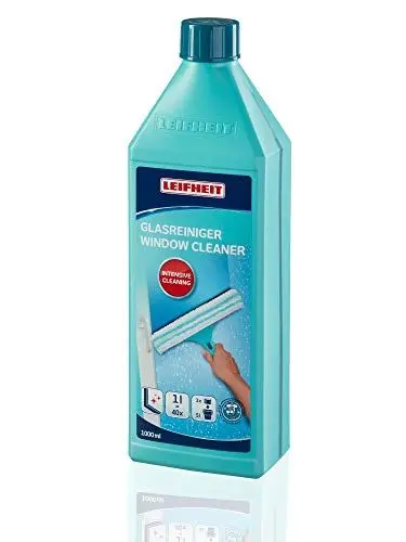 Produktbild: Leifheit Glasreiniger 1000 ml für streifenfreien Glanz, Glasreiniger Konzentrat mit Kindersicherung, Fensterreiniger Konzentrat mit Glanz-Alkohol