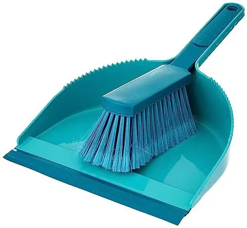 Produktbild: Leifheit Handkehrset Classic mit Spezialborsten, Kehrschaufelset mit extra langer Gummilippe, Handfeger und Schaufel mit Schaberkante und Aufhängeöse