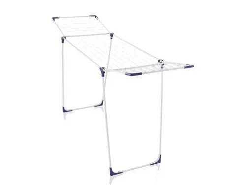Produktbild: Leifheit Standtrockner Classic 180 Solid standfester Wäscheständer, 18m Trockenlänge für 2 Waschmaschinenladungen, für drinnen und draußen, mit Flügeln für lange Wäsche, platzsparender Wäschetrockner