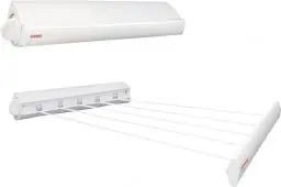 Produktbild: Leifheit Wandtrockner Rollfix 210 Longline, 21m Wäscheleine für 2 Waschmaschinenladungen, ausziehbarer Wäscheständer, platzsparender Trockner, Wäschereck mit Wandmontage, Wäschetrockner für die Wand,