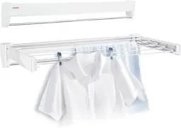 Produktbild: Leifheit Wandtrockner Telegant 36 Protect Plus zum Ausziehen, platzsparender Wandwäschetrockner, Wäscheständer für die Wand inkl. Handtuchstange