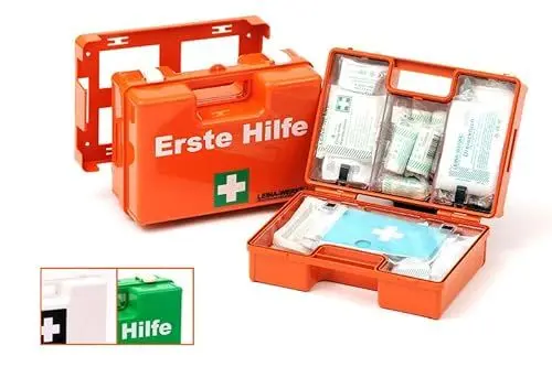 Produktbild: LEINA-WERKE 38031 Erste Hilfe-Koffer ÖNORM Z 1020 Typ I orange - mit Druck: 2-farbig, 1 Stk.